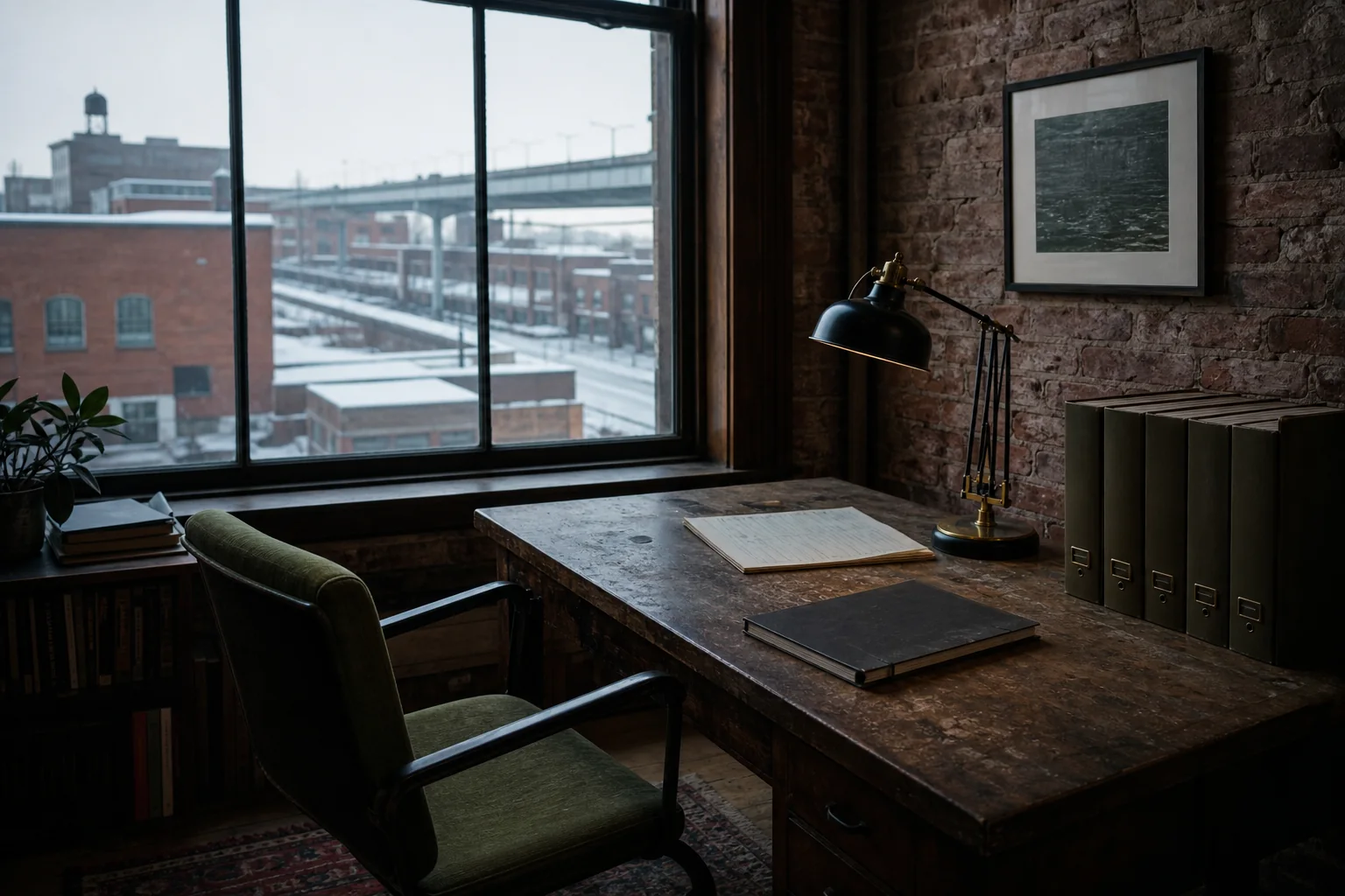 Illustrative industrial workspace inspired by Buffalo